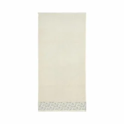 LASA HOME Serviette de bain coton Léontina, végétal - Végétal - 100 x 150 cm