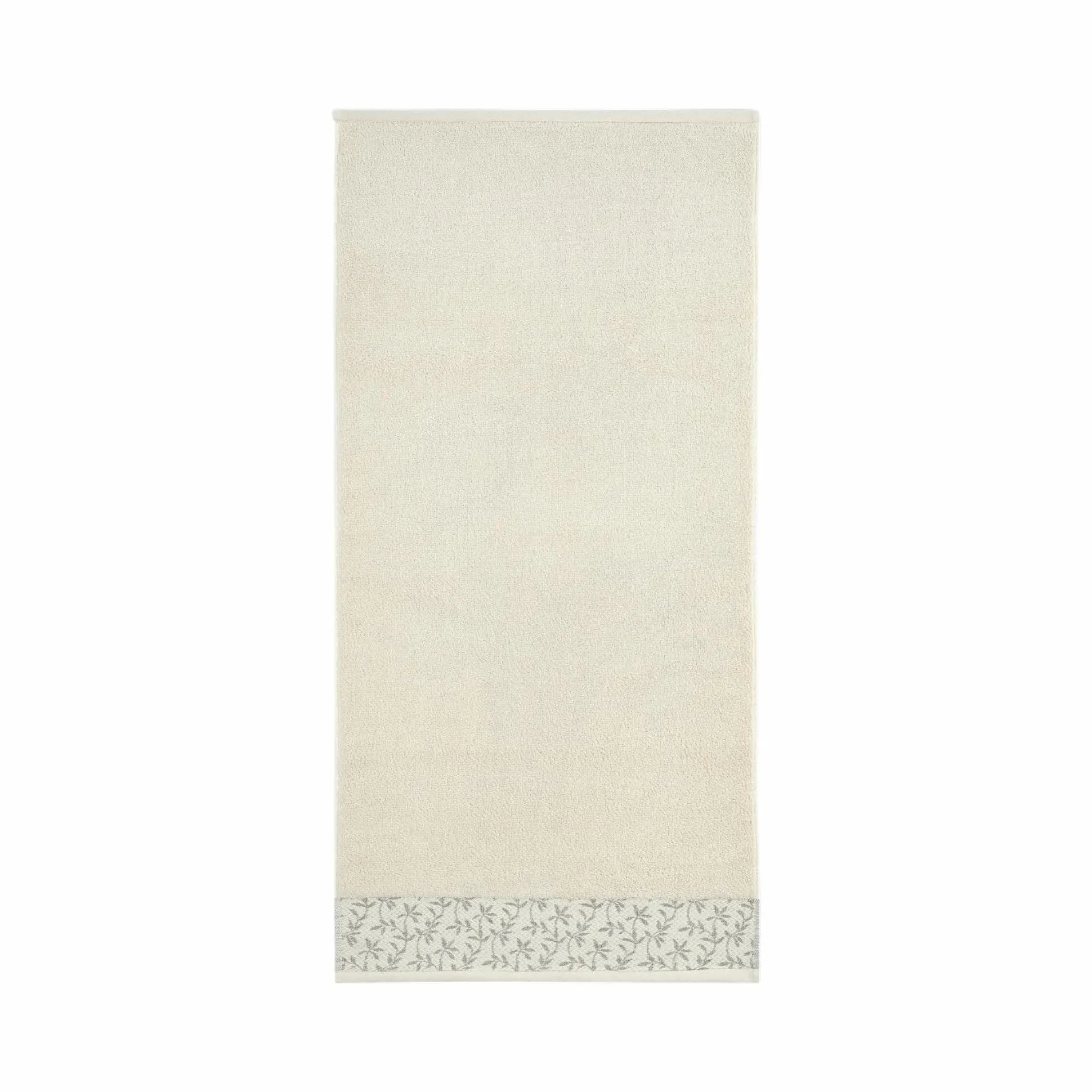 LASA HOME Serviette de bain coton Léontina, végétal - Végétal - 100 x 150 cm