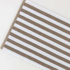 LASA HOME Serviette de bain coton recyclé Lucia - Marron - 100 x 150 cm