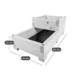 LE CARRE FANTASTIK Carré de Potager 2 Niveaux Twinik en Bois