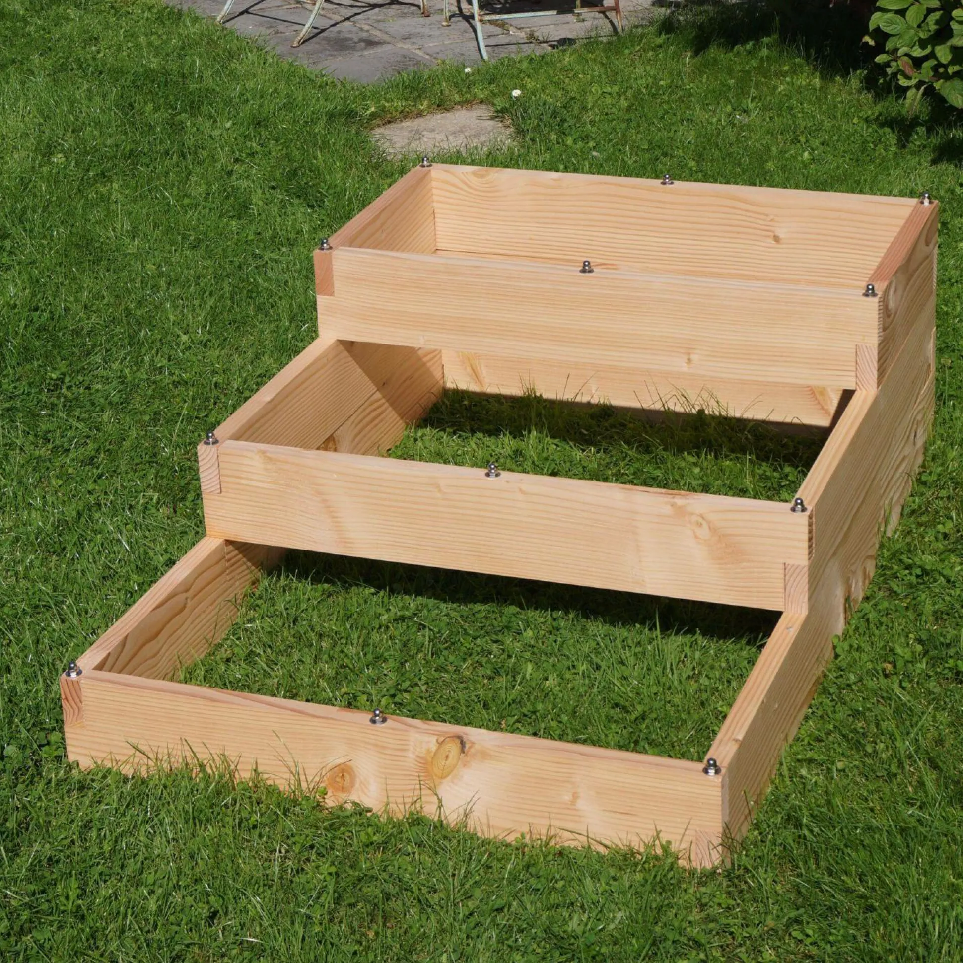 LE CARRE FANTASTIK Carré de Potager 3 Niveaux Big Triptik en Bois