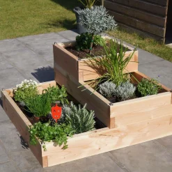 LE CARRE FANTASTIK Carré de Potager 3 Niveaux Effet Graphik Junior en Bois
