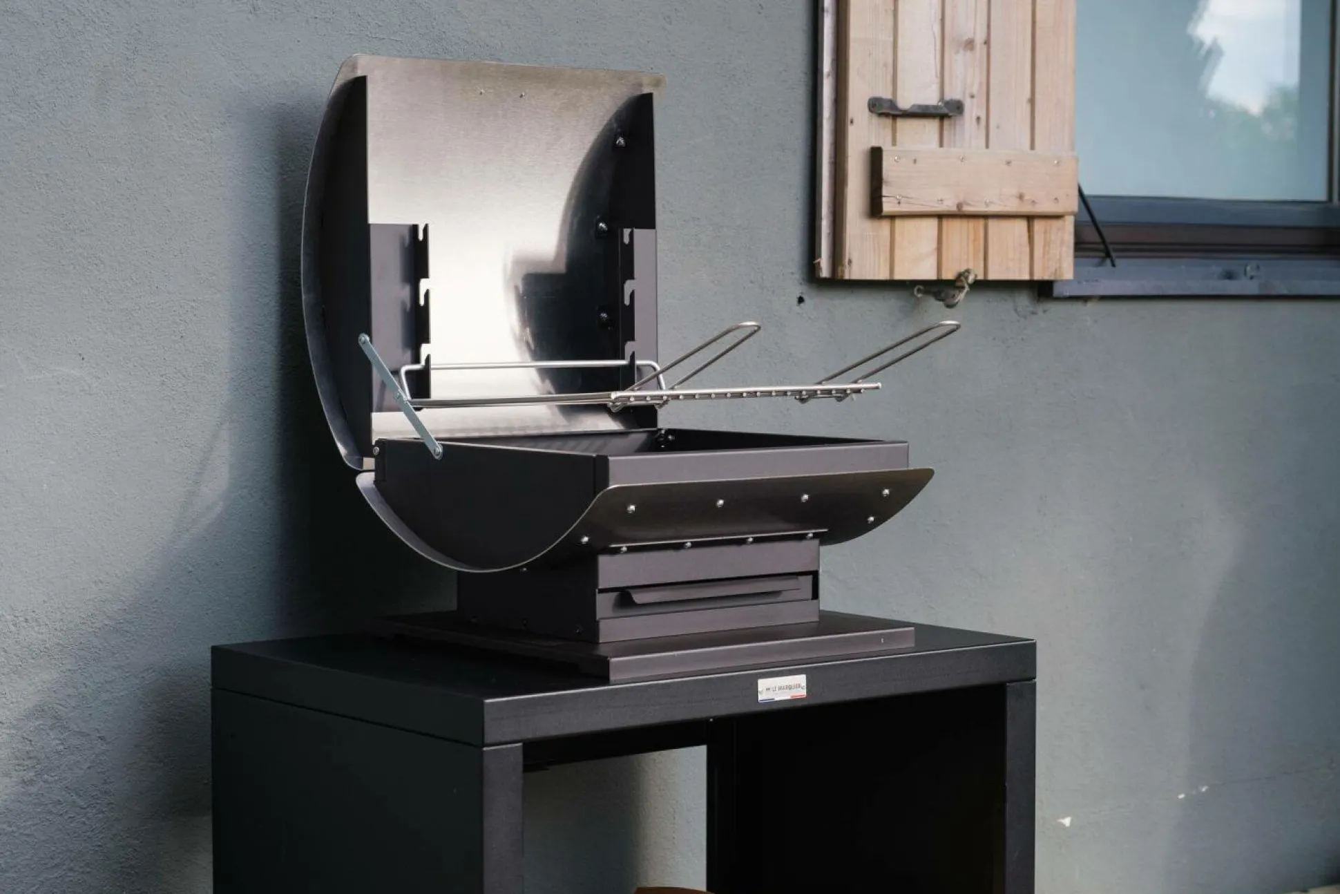 LE MARQUIER Barbecue Le Barbecue Français L40 Duo en Inox et Acier Noir