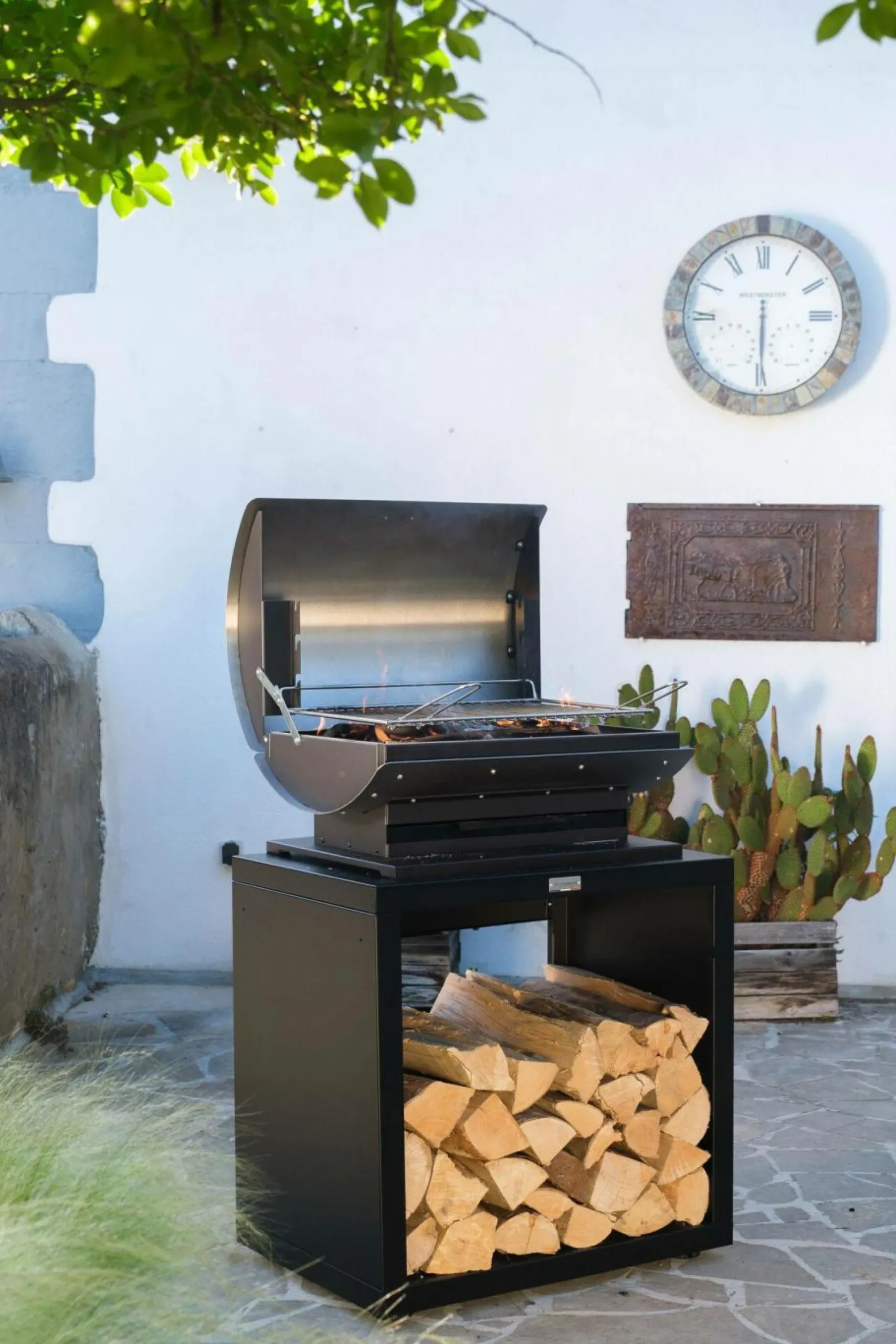 LE MARQUIER Barbecue Le Barbecue Français L40 Duo en Inox et Acier Noir