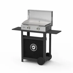 LE MARQUIER Ensemble Plancha, Chariot et Couvercle La Plancha Inox Gaz 260