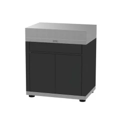 LE MARQUIER Meuble avec Tiroir pour Cuisine d'Extérieur 80 x 55 cm - Acier Noir/Inox