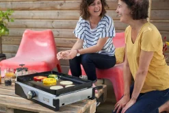 LE MARQUIER Plancha La Petite Française Électrique 150 Duo Inox et Acier Noir