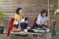 LE MARQUIER Plancha La Petite Française Électrique 150 Duo Inox et Acier Noir