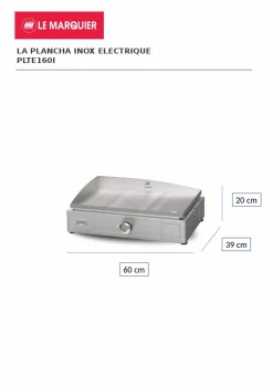 LE MARQUIER Plancha La Plancha Inox Electrique 160