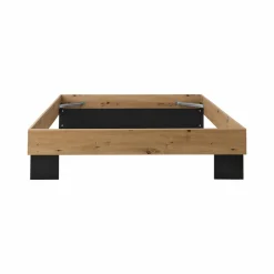 Lit avec tiroir de rangement en option Paris - Bois/Noir - 160 x 200 cm