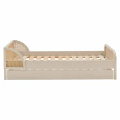 Lit avec tiroir de rangement en option Sam - Beige