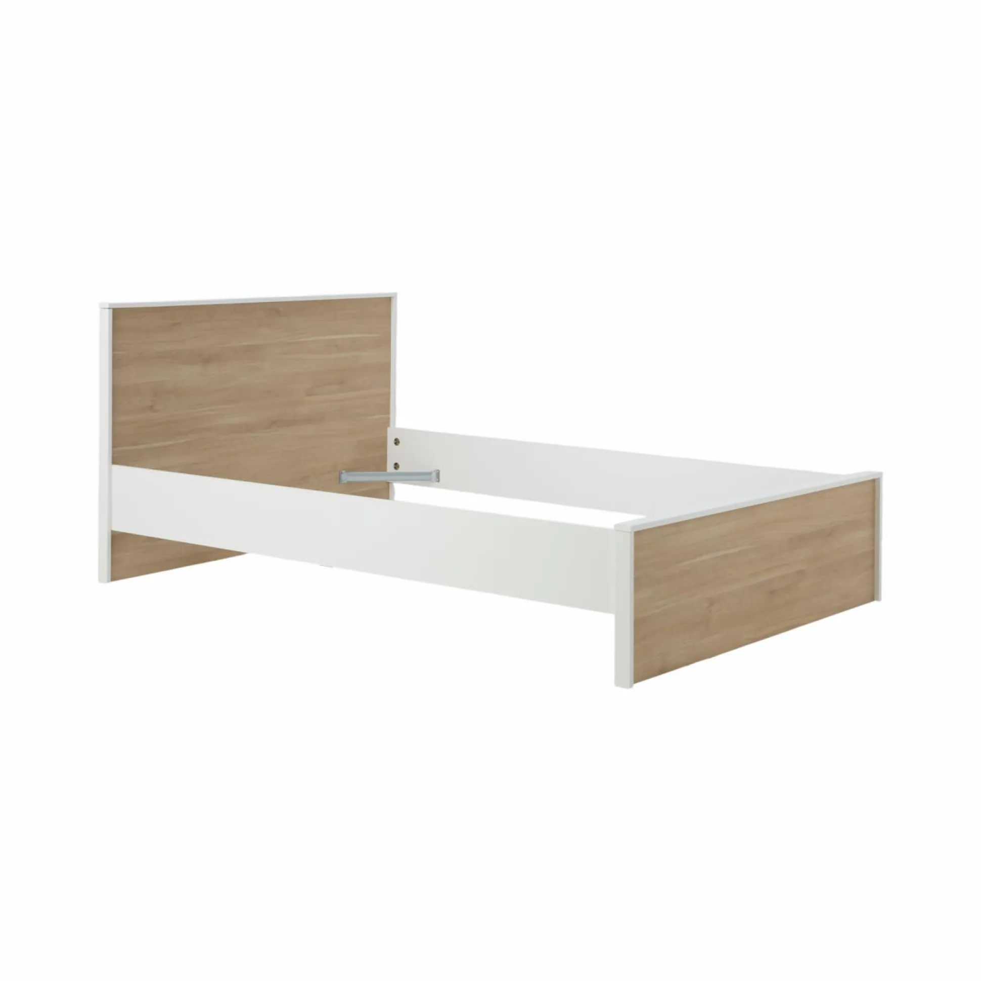 Lit avec tiroir de rangement en option décor bois Palerme - 140 x 190/200 cm