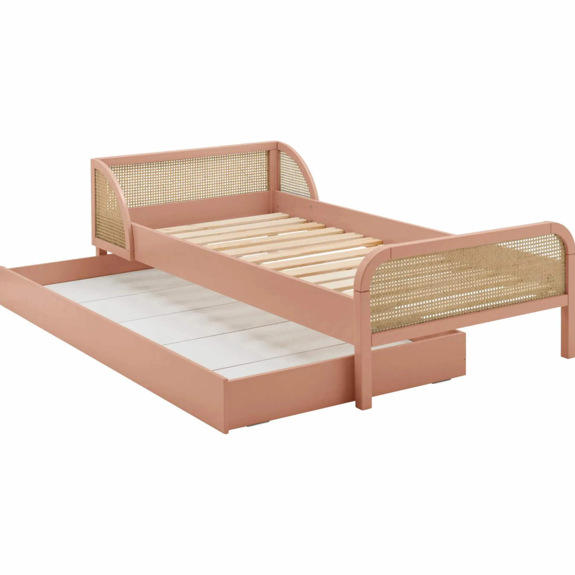 Lit avec tiroir de rangement en option Sam - Terracotta