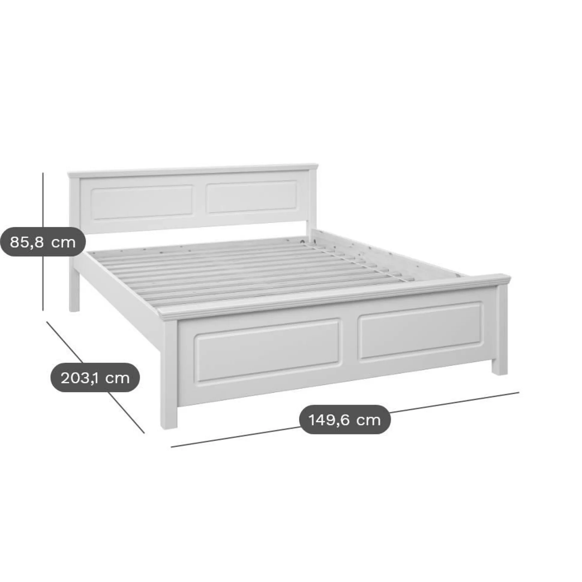 Lit avec tiroir de rangement en option Théa - 140 x 190 cm