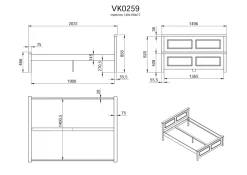 Lit avec tiroir de rangement en option Théa - 140 x 190 cm
