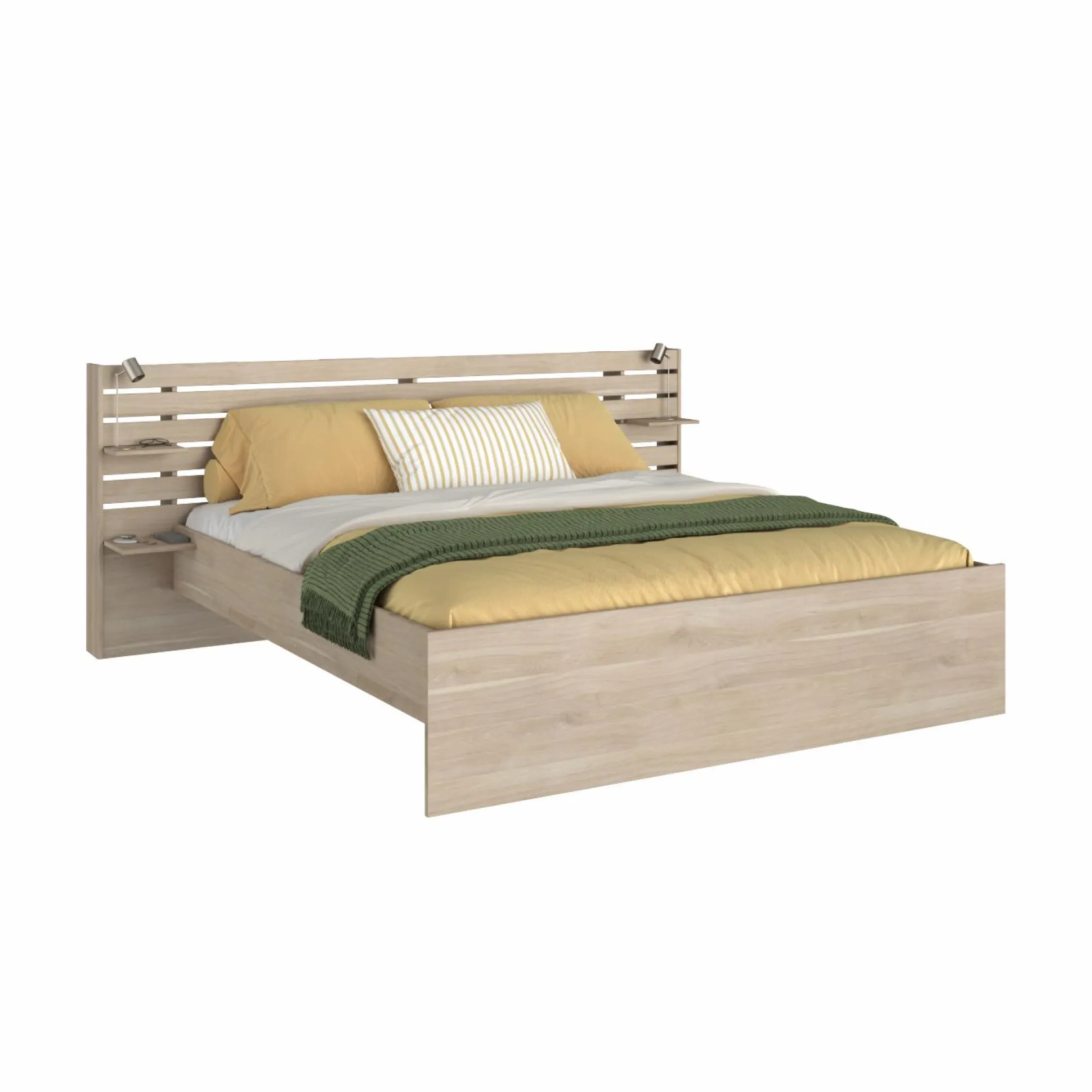 Lit avec tiroirs de rangement en option Palmyre - 140 x 200 cm