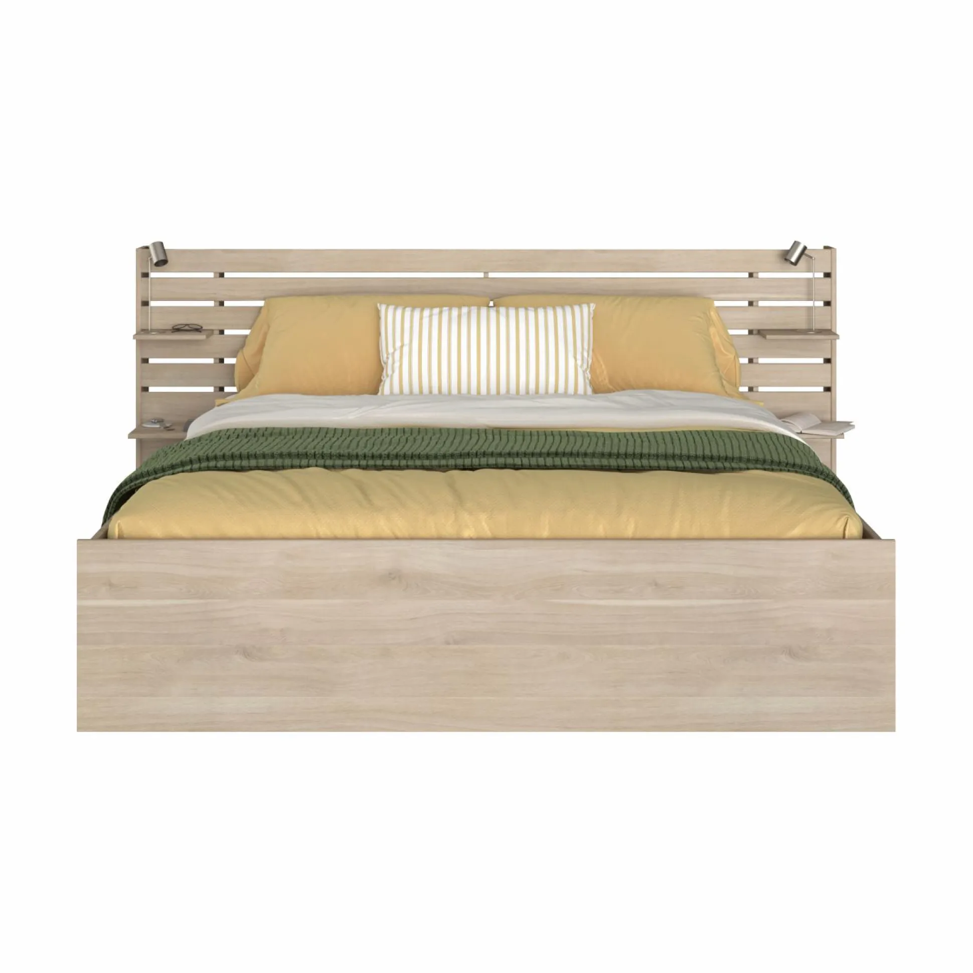 Lit avec tiroirs de rangement en option Palmyre - 180 x 200 cm