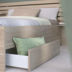 Lit avec tiroirs de rangement en option Palmyre - 160 x 200 cm
