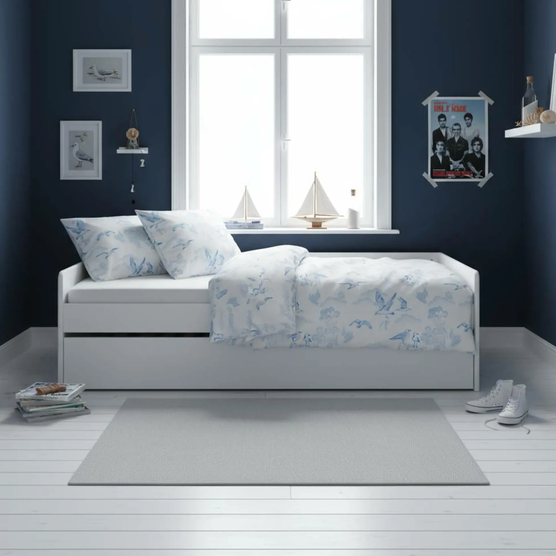 Lit banquette gigogne Sandro - Blanc