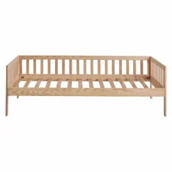 Lit bois massif avec tiroir de rangement en option Emile - Brut