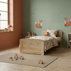 Lit enfant bois massif avec tiroir en option Iris - Brut à peindre