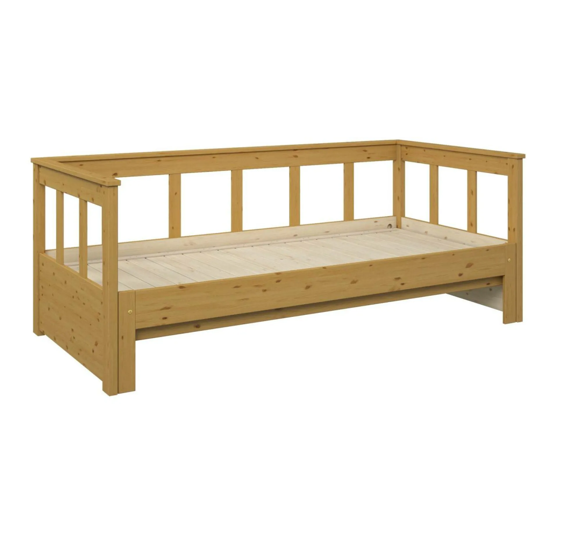 Lit extensible avec tiroir de rangement en option Tanguy - Miel