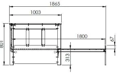 Lit extensible avec tiroir de rangement en option Tanguy - Miel