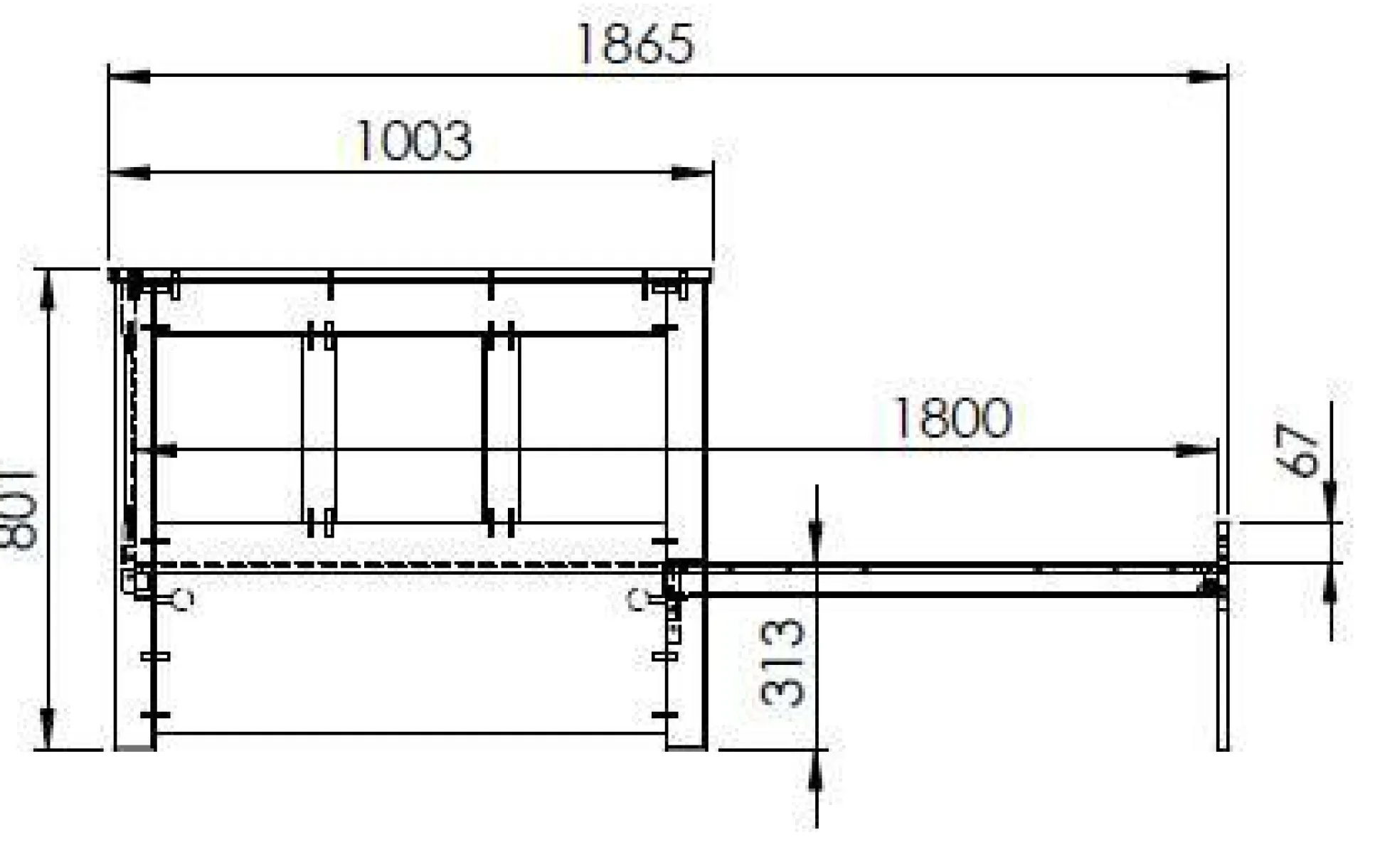 Lit extensible avec tiroir de rangement en option Tanguy - Miel