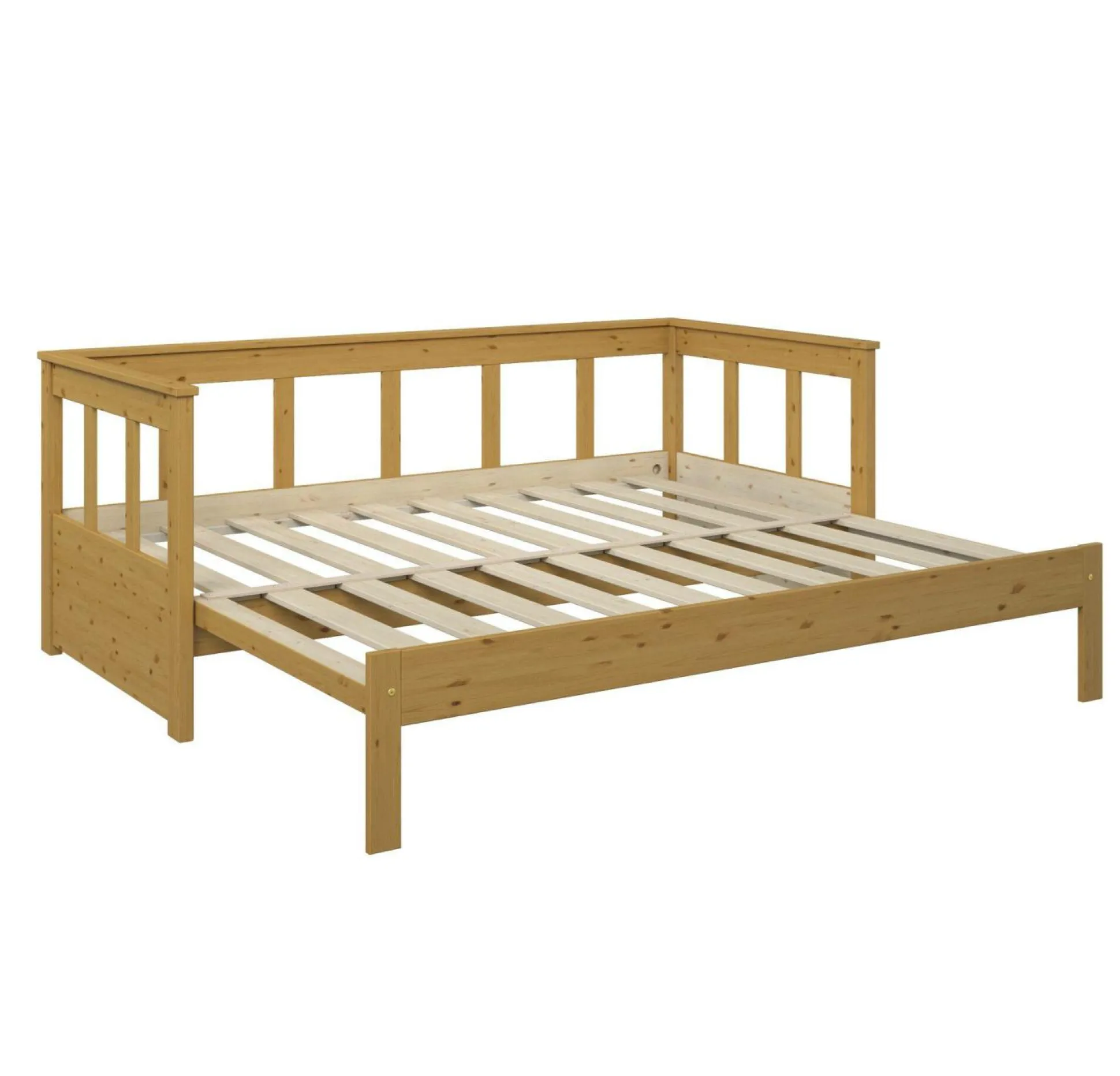 Lit extensible avec tiroir de rangement en option Tanguy - Miel