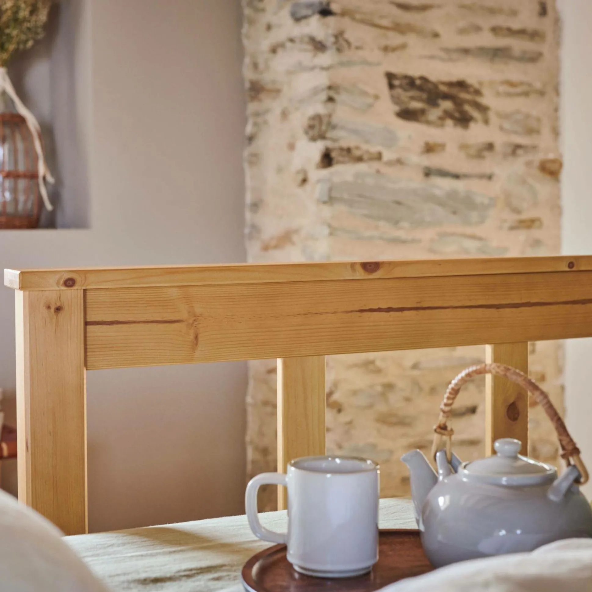 Lit extensible avec tiroir de rangement en option Tanguy - Miel