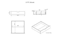Lit gigogne avec tiroirs Tom - Blanc