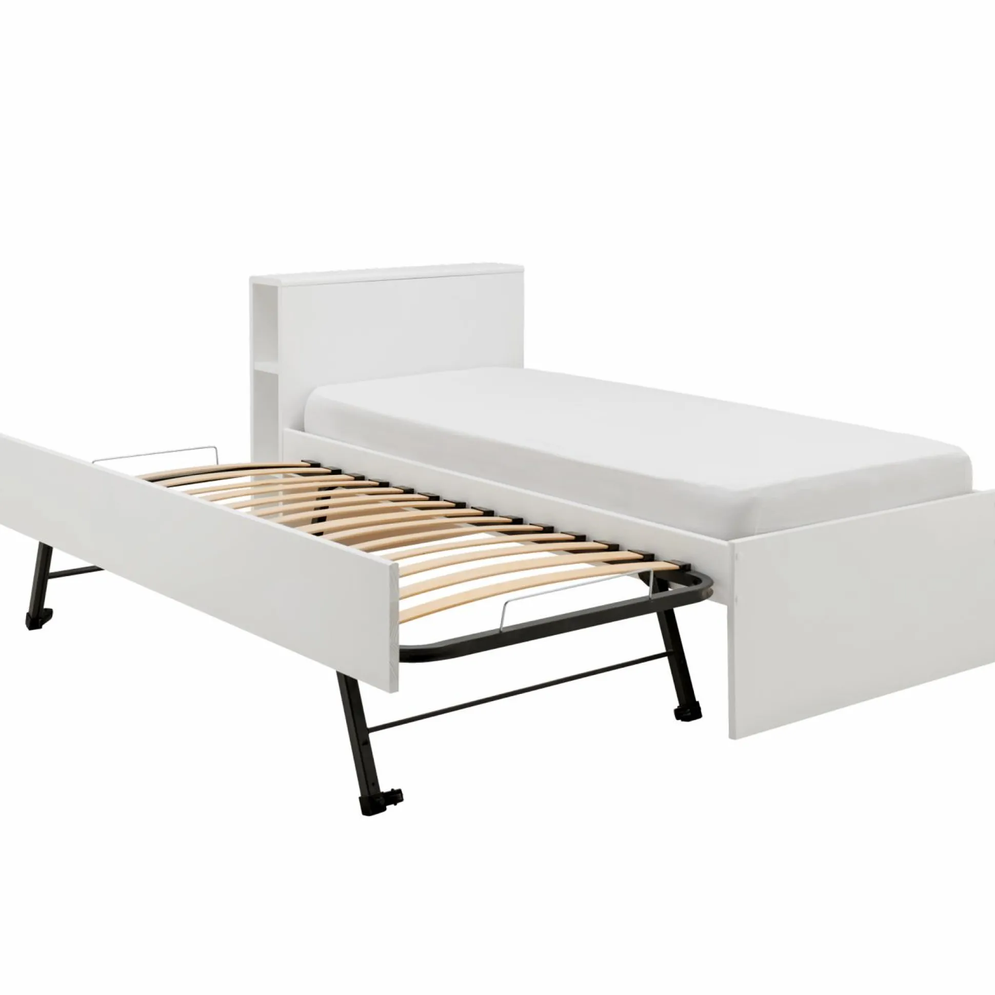 Lit gigogne bois massif Sebastian - Blanc