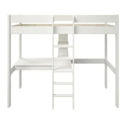 Lit mezzanine + fauteuil extensible Tim - Blanc