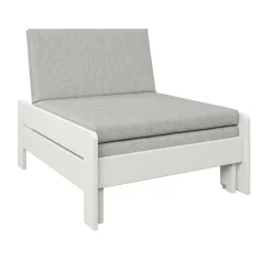 Lit mezzanine + fauteuil extensible Tim - Blanc