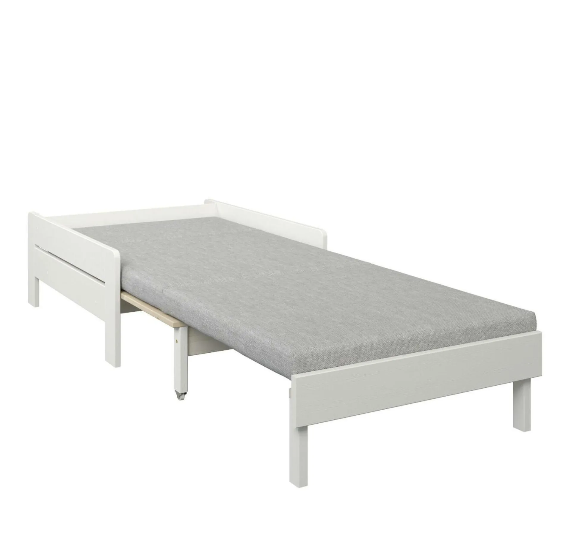 Lit mezzanine + fauteuil extensible Tim - Blanc