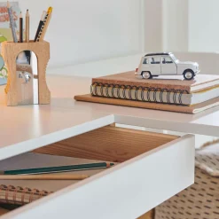 Lit mezzanine + fauteuil extensible Tim - Blanc