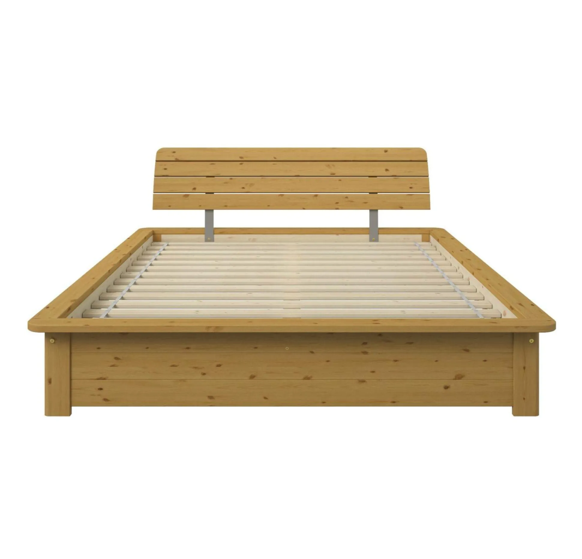 Lit rangement bois massif Tania - 140 x 190 cm