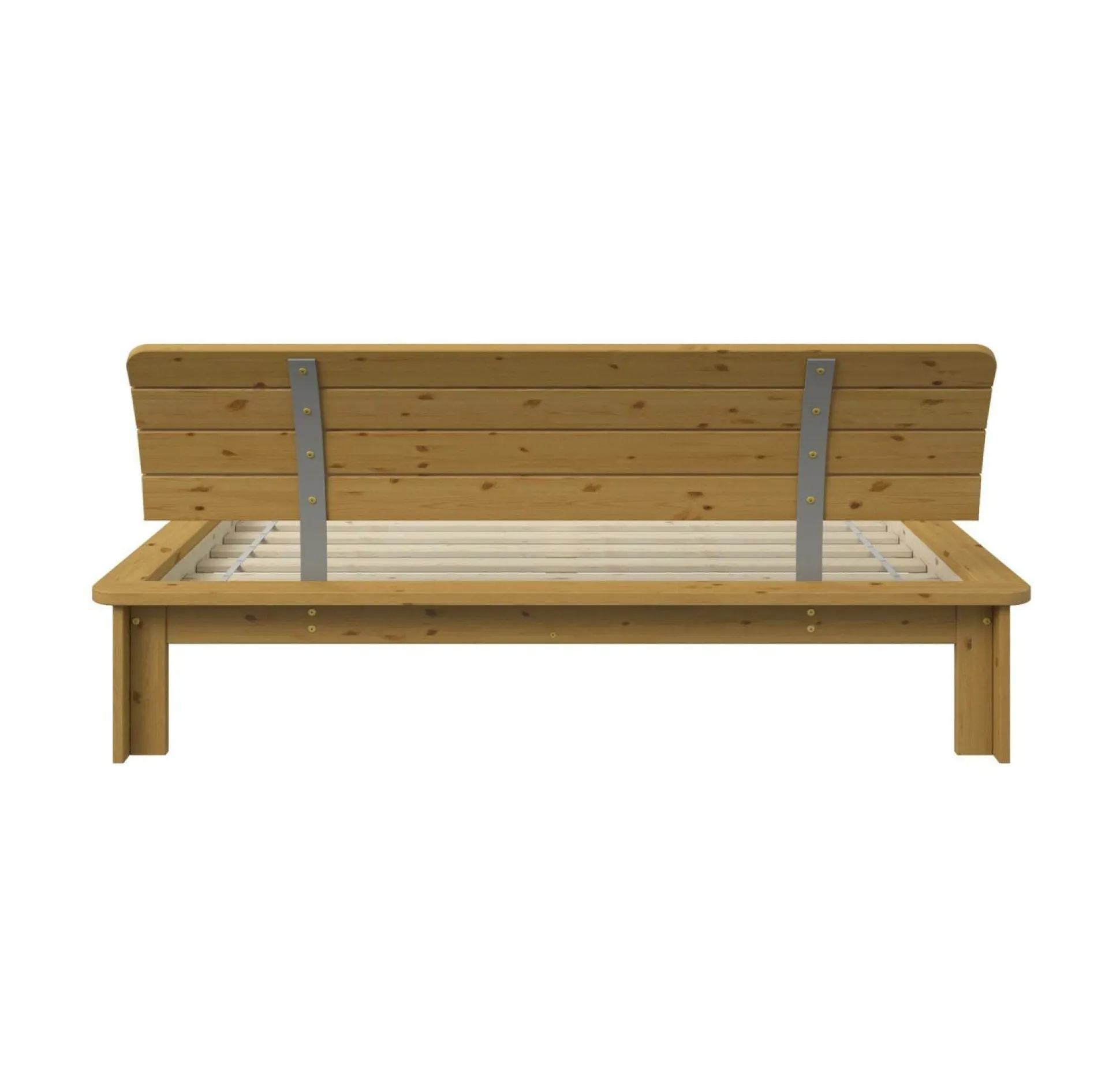 Lit rangement bois massif Tania - 140 x 190 cm