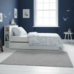 Lit rangement bois massif Sebastian - Blanc