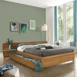 Lit rangement Théo - Miel - 160 x 200 cm