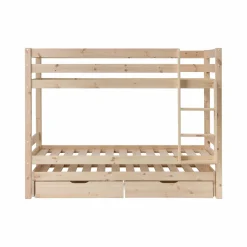 Lits superposés gigognes 2 tiroirs bois massif Everest