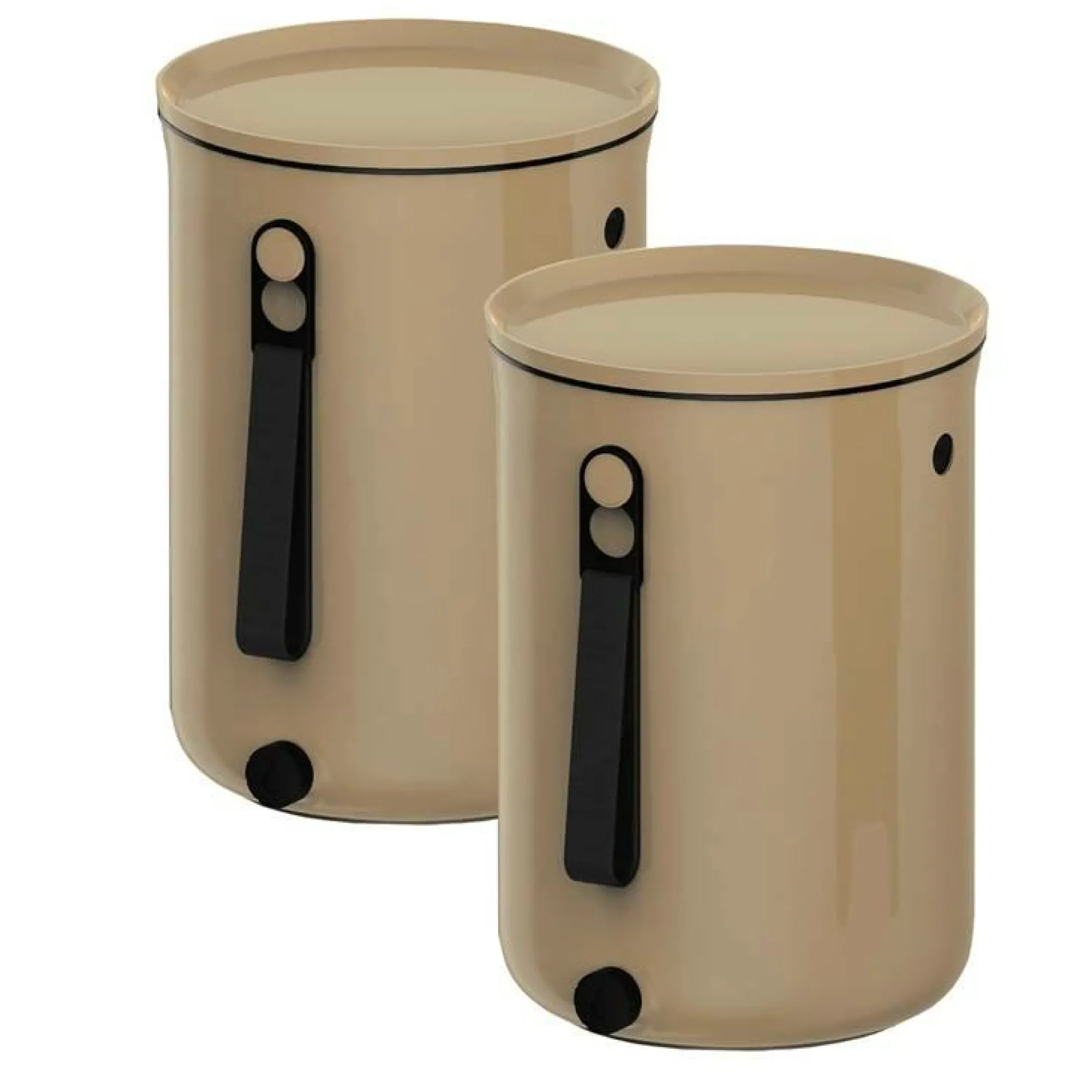Lot de 2 composteurs interieur Bokashi Organko - Capuccino