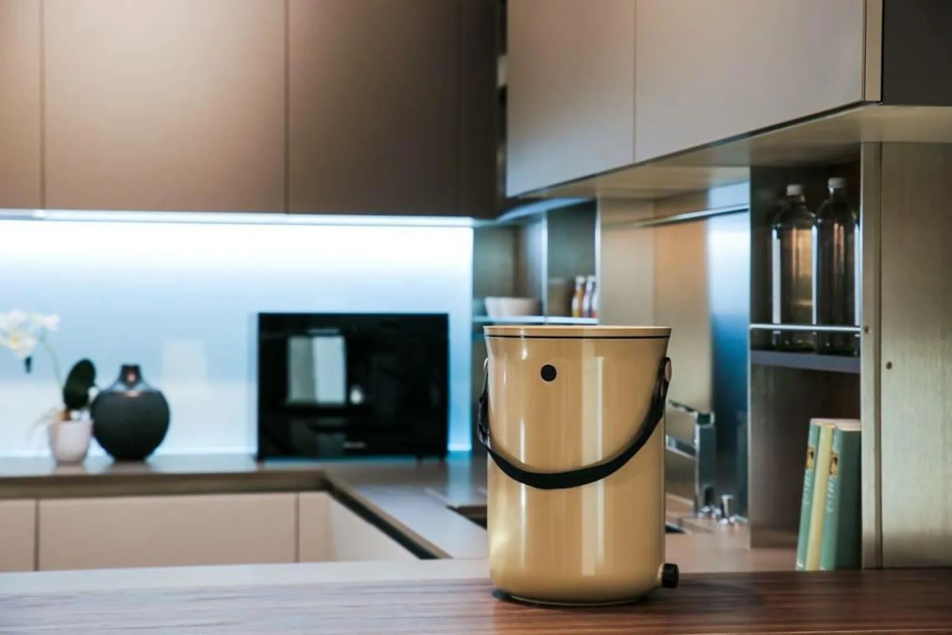 Lot de 2 composteurs interieur Bokashi Organko - Capuccino