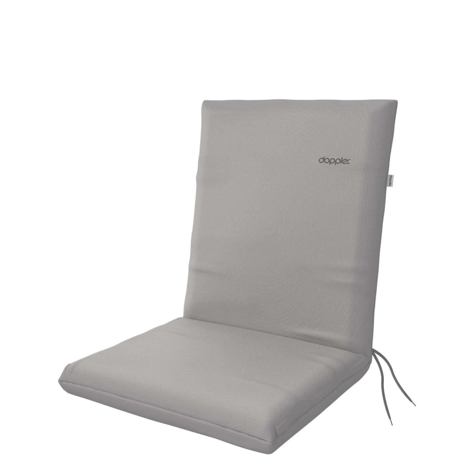 Lot de 2 Coussins de Chaise Nature en Tissus Recyclé - Gris Clair