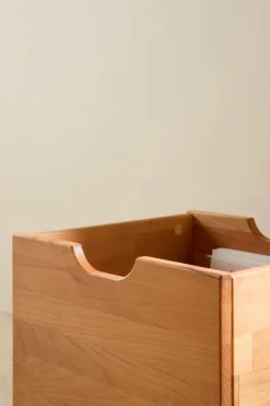 Lot de 2 cubes de rangement bois massif Cyriel - Hêtre Massif