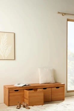 Lot de 2 cubes de rangement bois massif Cyriel - Hêtre Massif