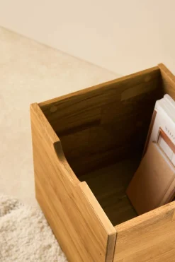 Lot de 2 cubes de rangement bois massif Cyriel - Chêne Massif