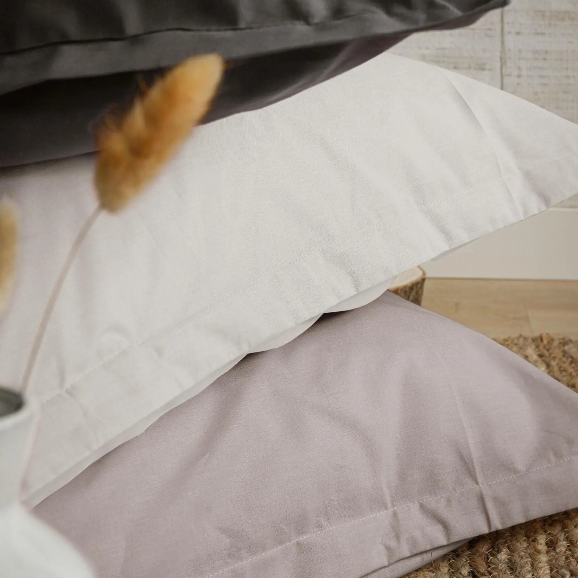 Lot de 2 draps housses bonnet 33 cm coton bio Fil & Sens - Blanc - 140 x 200 cm