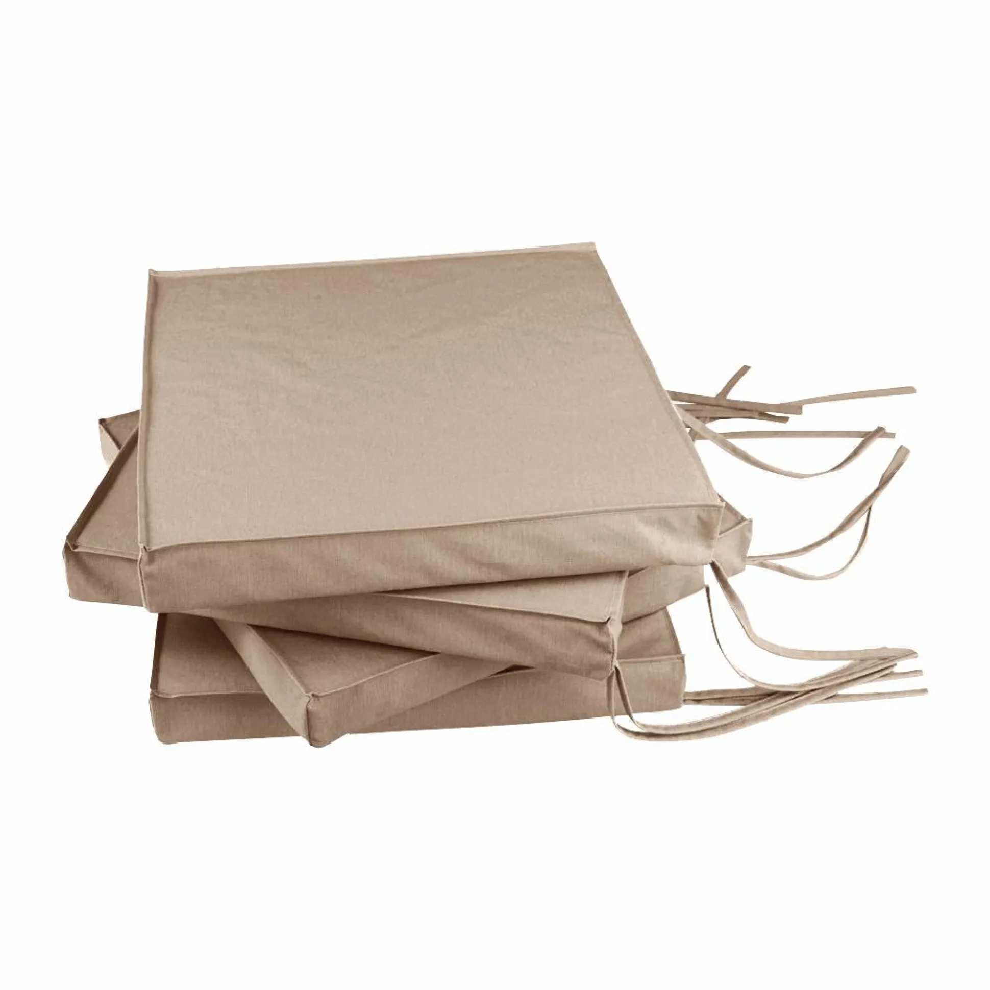 Lot de 4 Galettes de Chaises de Jardin Recyclé Heva - Sable