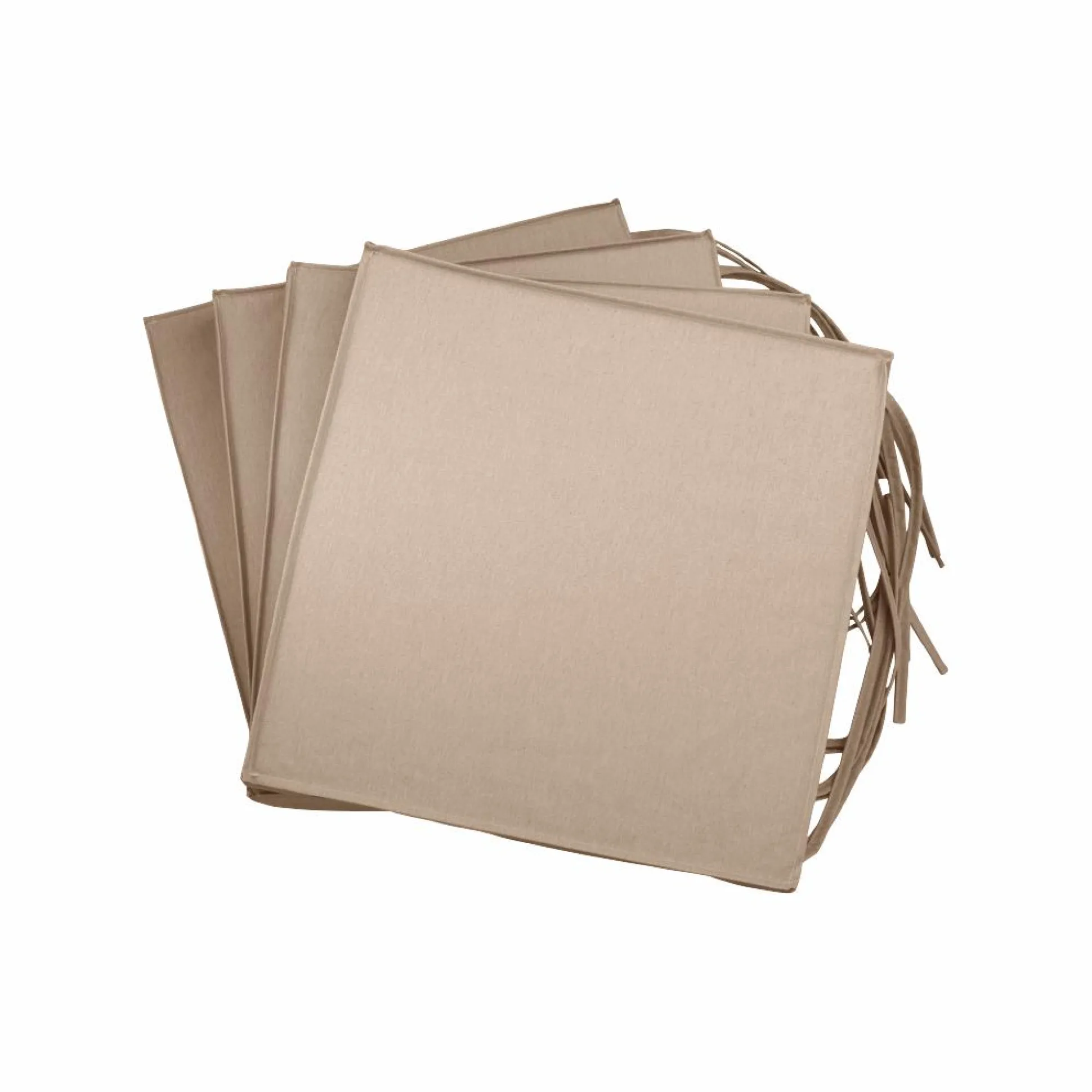 Lot de 4 Galettes de Chaises de Jardin Recyclé Heva - Sable